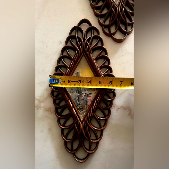 Vintage Set Of 4 MCM Burwood Country Wall Plaques Made in USA - Picture 5 of 5